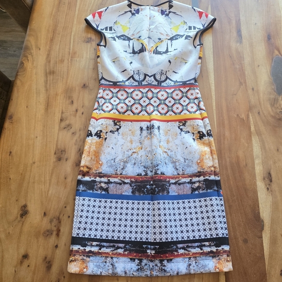Clover Canyon White & Red Sheath Mini Dress, Bodycon Dress, Size S - Picture 8 of 15